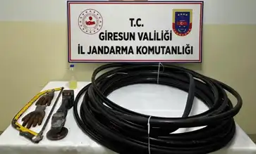 Doğu Karadeniz'de Kablo Hırsızlığı Operasyonu