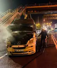 Giresun'da Minibüs Yanması