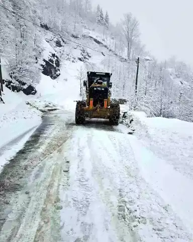 Giresun'da 432 Köy Yolu Kar Yağışıyla Kapandı