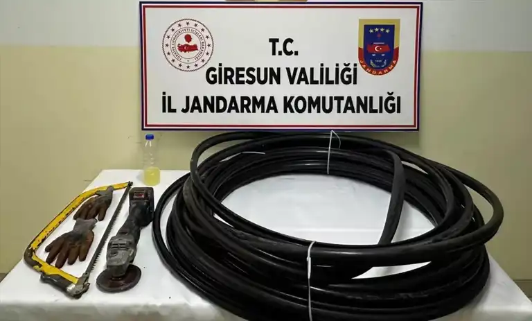 Doğu Karadeniz'de Kablo Hırsızlığı Operasyonu